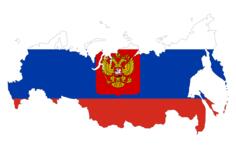 Vector image of the map of Russia