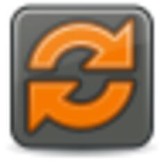 Vector drawing of a synchronization icon for web design
