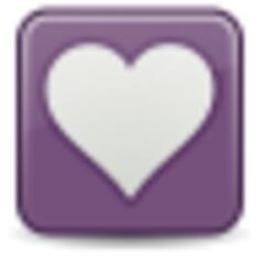 Square heart favorites link vector image