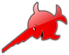 Laughing swordfish vector illustration