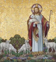 Jesus As The Good Sheperd vector clip art