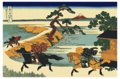 Vector drawing of the fields of Sekiya by the Sumida River