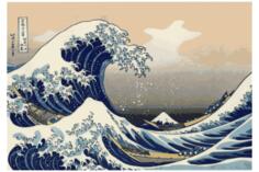 Vector graphics of painting Under the wave off Kanagawa