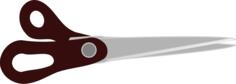 A pair of black handled scissors vector graphics