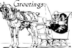 Holiday greeting card vector drawing
