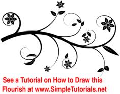 Vector illustration of twisted branch
