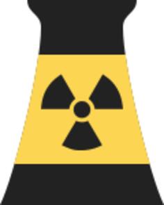 Nuclear power plant reactor symbol vector image