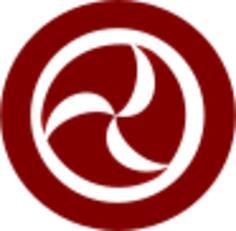 Vector illustration of red and white circular Celtic ornament