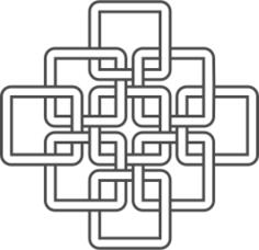 Clip art of square Celtic knots