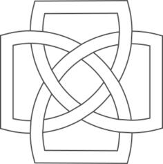 Illustration of simple square shaped Irish clover design