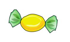 Vector image of candy in a wrapper picture