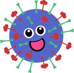 Cute virus illustration