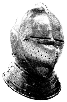 Vector clip art of full cover ancient helmet