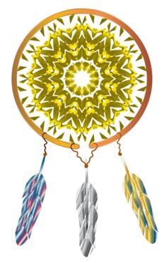 Native American dream catcher vector drawing