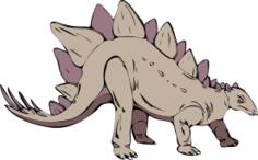 Dinosaur with with spiky back vector image
