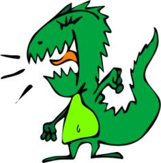 Angry dinosaur vector clip art