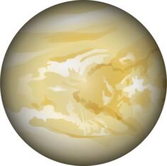 Vector illustration of planet Venus in color