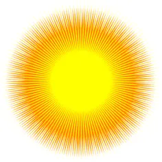 Glowing sun vector clip art
