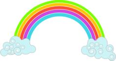 Clouds with rainbow image