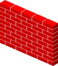 Vector image of pallet of bricks
