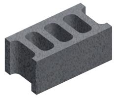 Vector clip art of hollow black brick