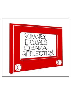 Drawing of old TV set with American election message