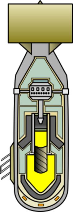 Vector clip art of atomic bomb diagram
