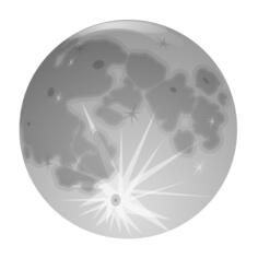 Vector image of shiny planet moon