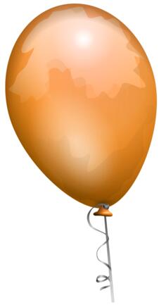 Image of orange shiny balloon with shades