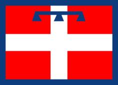 Piedmont region flag vector illustration