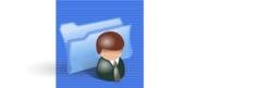 Image of blue user folder icon