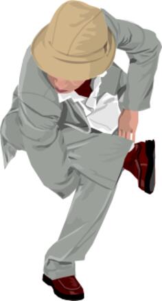 Young man doing a breakdance vector image