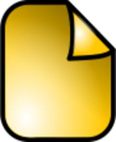 Vector graphics of shiny yellow document web icon