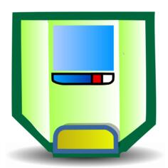 Vector clip art of green zip mount sign
