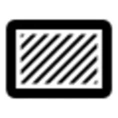 Clip art of rectangle with diagonal stripes