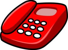 Vector image of red telephone