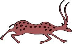 Vector image of antelope