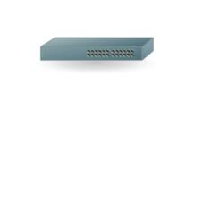 24-Port switch vector graphics