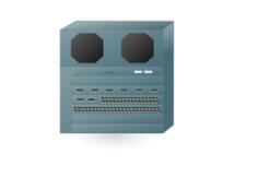 Large networking hub center vector image