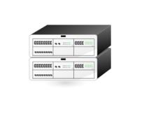 Alcatel stacked servers vector drawing