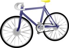 Single speed bicycle vector clip art