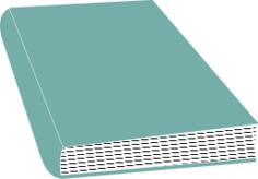 Blue closed book vector graphics