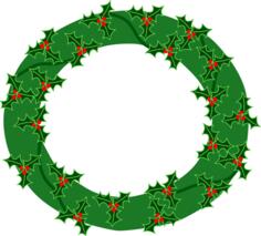 Evergreen wreath vector image