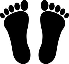 Vector clip art of footprints