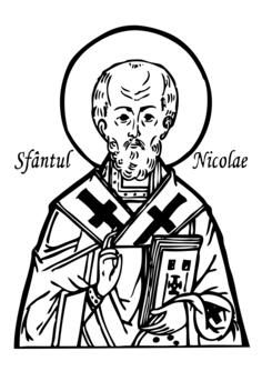 Saint Nicholas portrait vector image