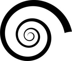 Spiral silhouette vector image