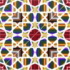 Vector illustration of neon stars patterned tile