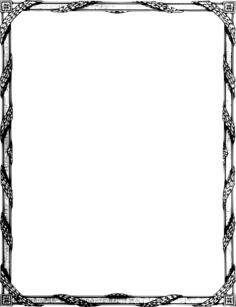Curly leaf frame vector graphics