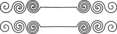 2 decorative underlines vector clip art