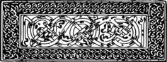 Vector image of rectangular Celtic pattern